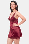 Amante Polyester Elastane Babydoll - Red — thumbnail 4